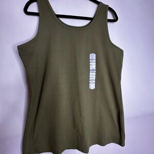 Duluth Trading Co Relaxed Green Sleeveless Tank Top